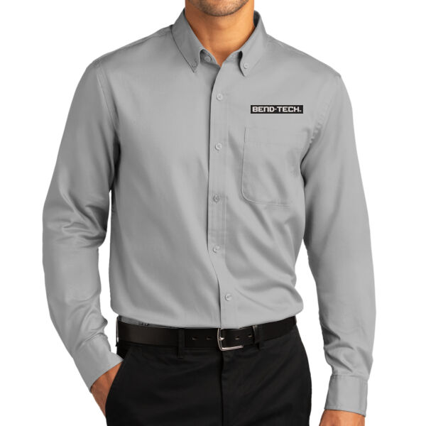 Port Authority Long Sleeve SuperPro React Twill Shirt - Embroidered Logo Thumbnail