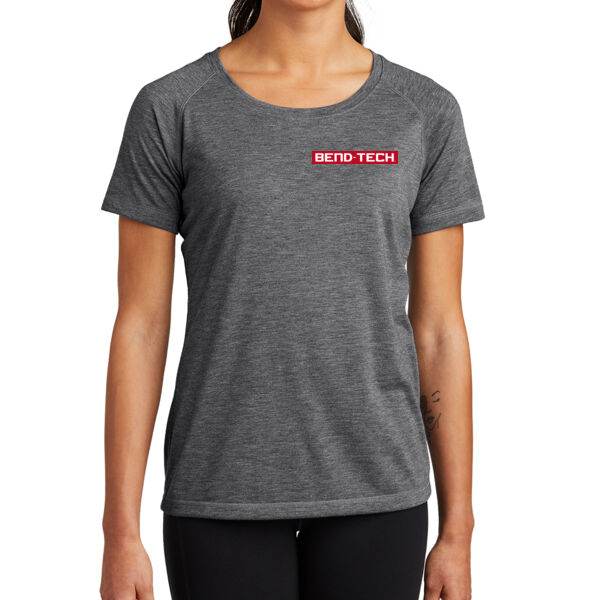Sport-Tek Ladies PosiCharge Tri-Blend Wicking Scoop Neck Raglan Tee - Printed Logo Thumbnail