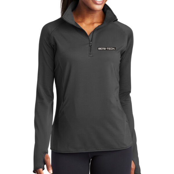 Sport-Tek Ladies Sport-Wick Stretch 1/2-Zip Pullover - Embroidered Logo Thumbnail