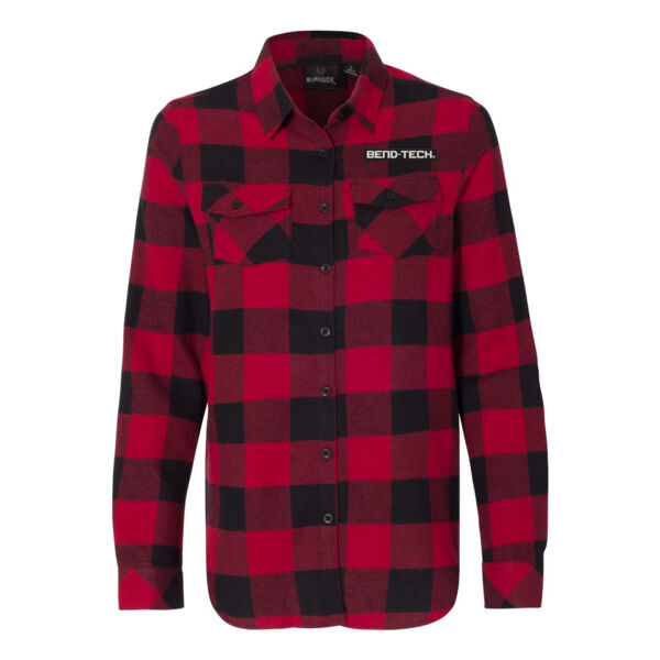 Burnside - Women's Yarn-Dyed Long Sleeve Flannel Shirt - Embroidered Logo Thumbnail