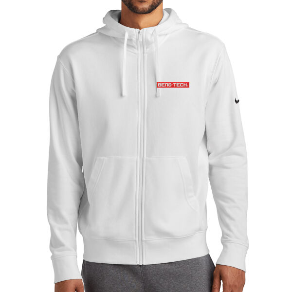 Nike Club Fleece Sleeve Swoosh Full-Zip Hoodie - Embroidered Logo  Thumbnail