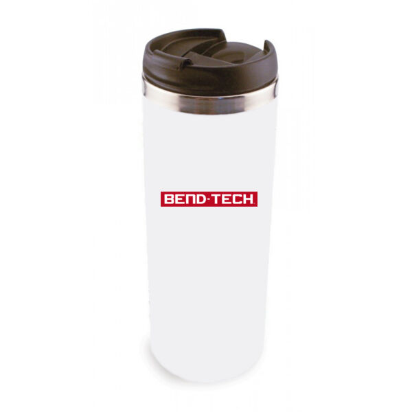 14oz Stainless Steel Tumbler w/ Lid - Sublimated Logo Thumbnail