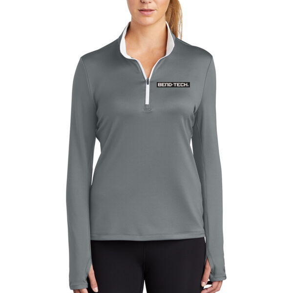 Nike Ladies Dri-FIT Stretch 1/2-Zip Cover-Up - Embroidered Logo Thumbnail